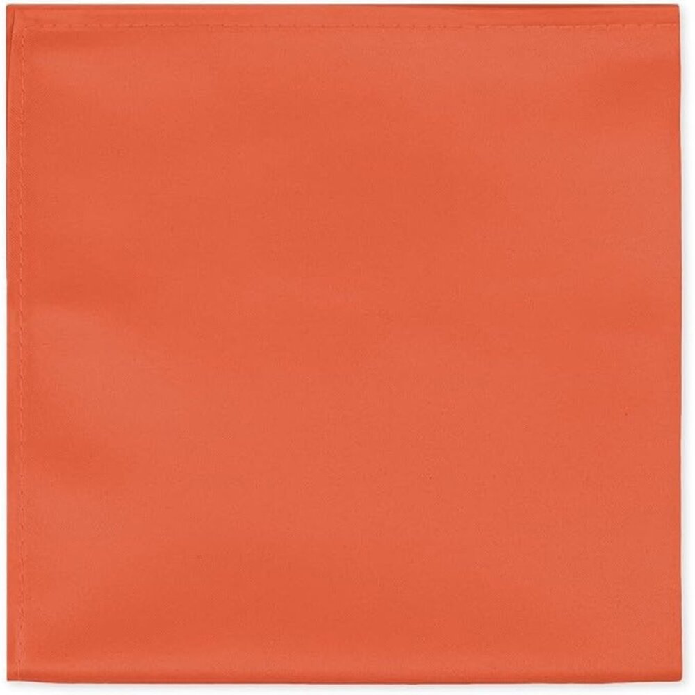 Jacob Alexander Men's Orange Polyester Pocket Square